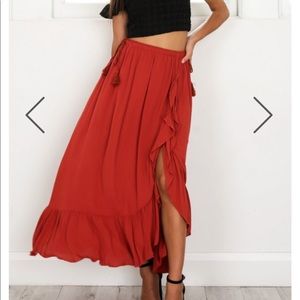 ShowPo Move Along Skirt in Rust